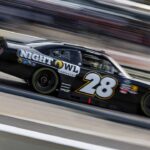 MARTINSVILLE, VIRGINIA - OCTOBER 25: Kyle Sieg, driver of the #28 Night Owl Companies Ford, drives during practice for the NASCAR Xfinity Series IAA and Ritchie Bros. 250 at Martinsville Speedway on October 25, 2025 in Martinsville, Virginia. (Photo by David Jensen/Getty Images)